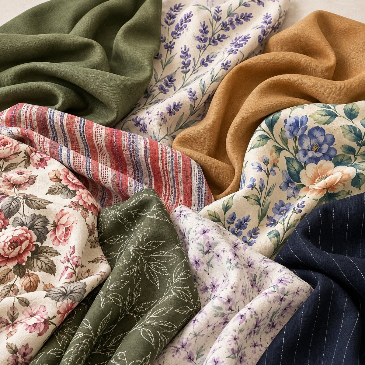 Viscose fabric with linen - Šarlotes audumi