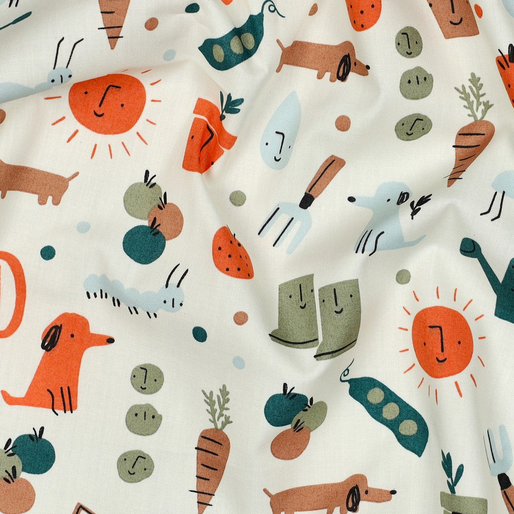 Premium 100% Cotton Fabric - Garden Life