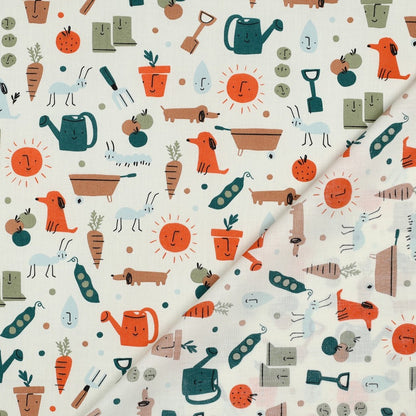 Premium 100% Cotton Fabric - Garden Life