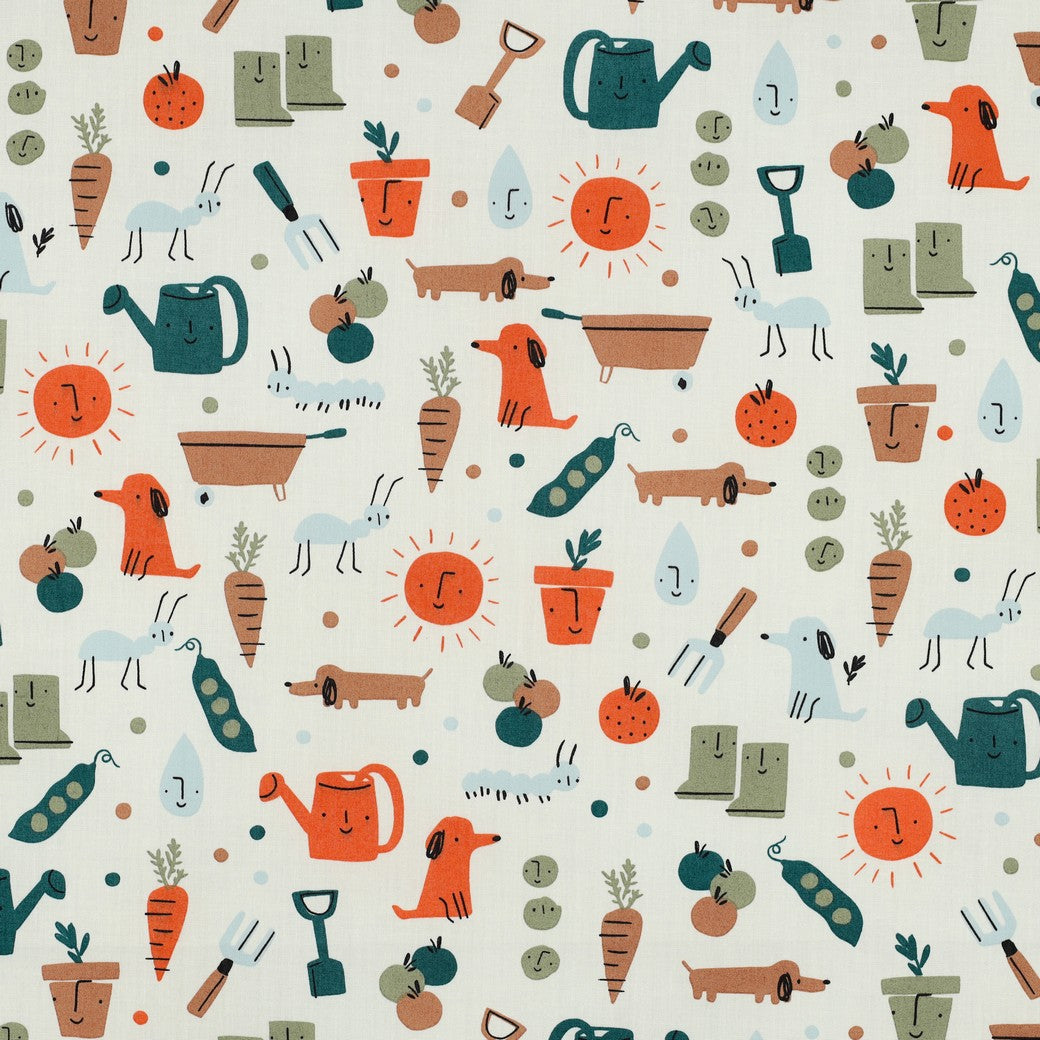 Premium 100% Cotton Fabric - Garden Life