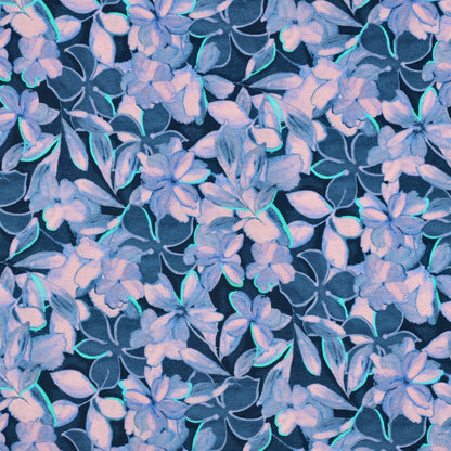 Cotton loop knit - lilac flowers