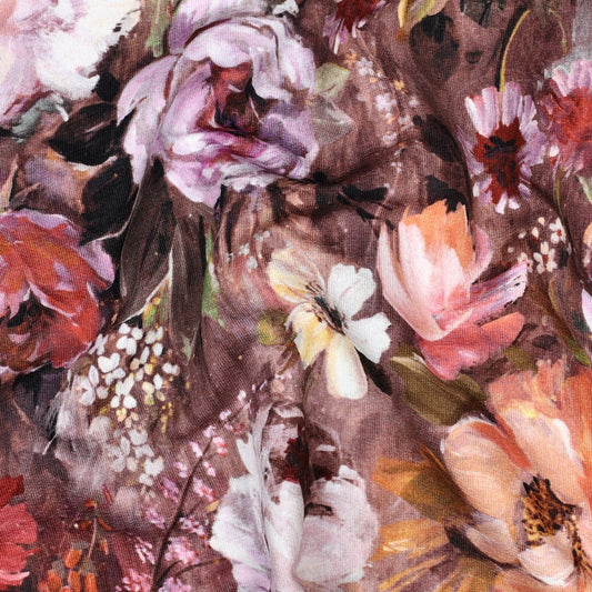 Cotton loop-knit fabric - Autumn Bouquet