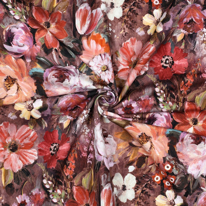 Cotton loop-knit fabric - Autumn Bouquet