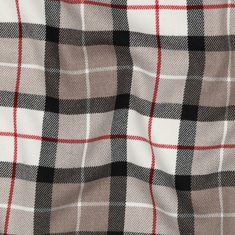 Suiting fabric - light cream checkered