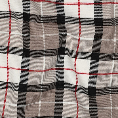 Suiting fabric - light cream checkered