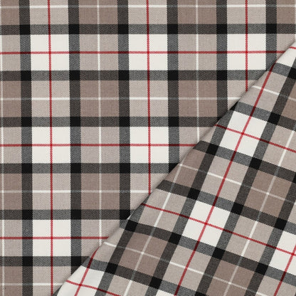 Suiting fabric - light cream checkered