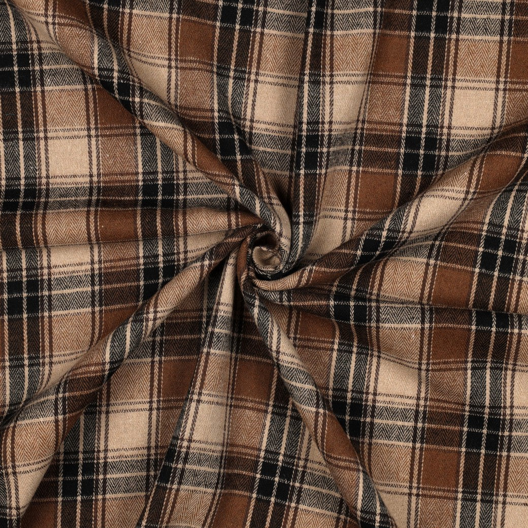 Flanelis-brūni rūtains