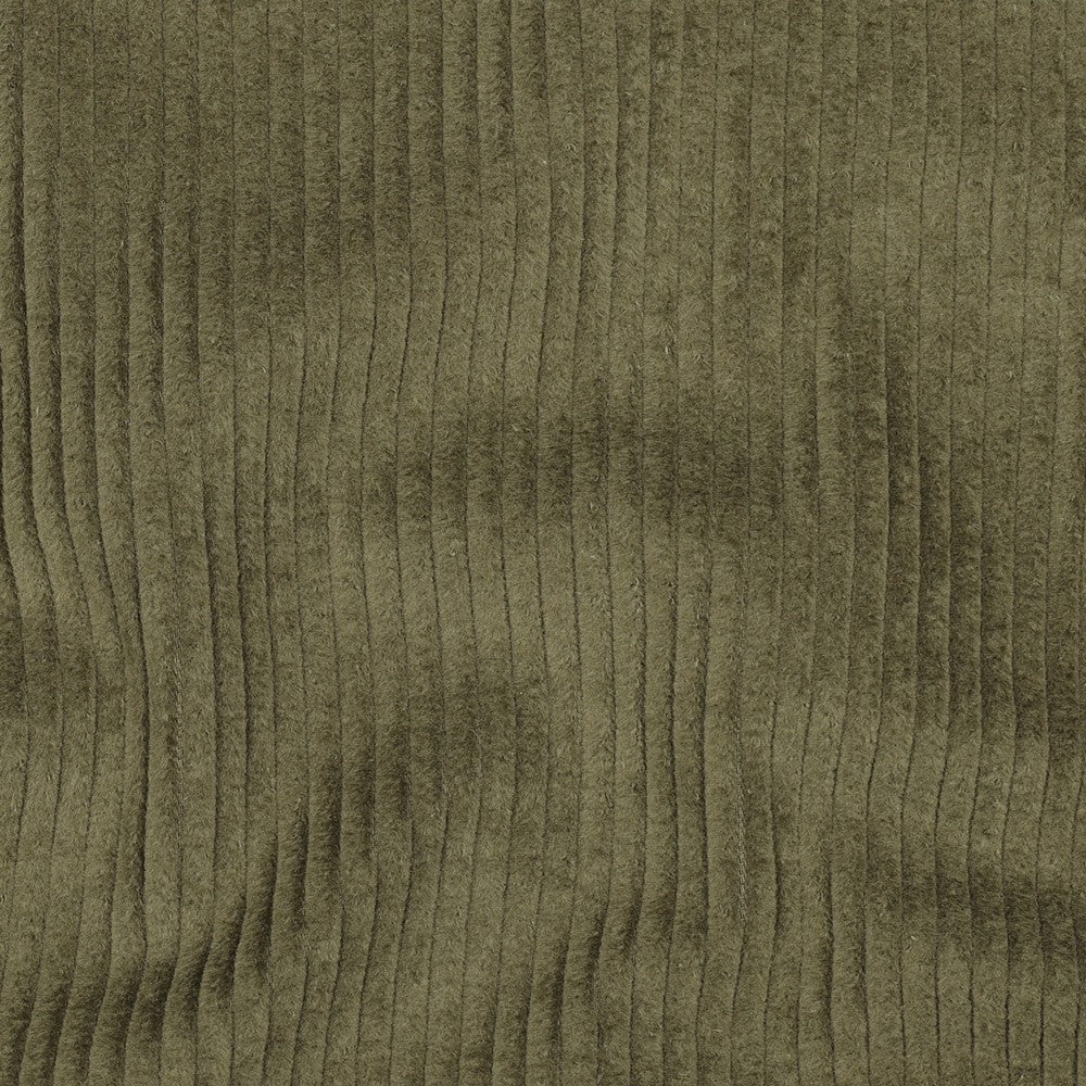 Velours côtelé en coton vert mousse 280 g/m²