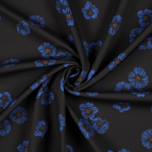 Softshell Fabric - Blue Flowers