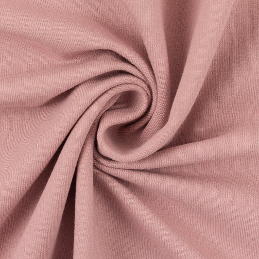 Cotton loop knit fabric - rose tone 240 g/m²