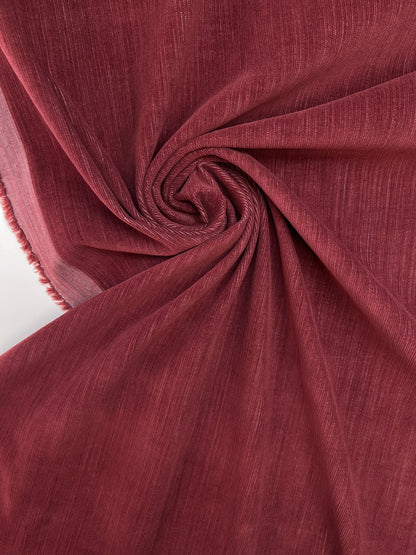 Tissu en velours de coton avec élasthanne, rouge foncé – Italie