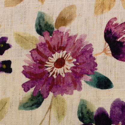 Leinen mit Viskose – Herbstblumen-Aquarell