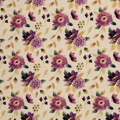 Leinen mit Viskose – Herbstblumen-Aquarell