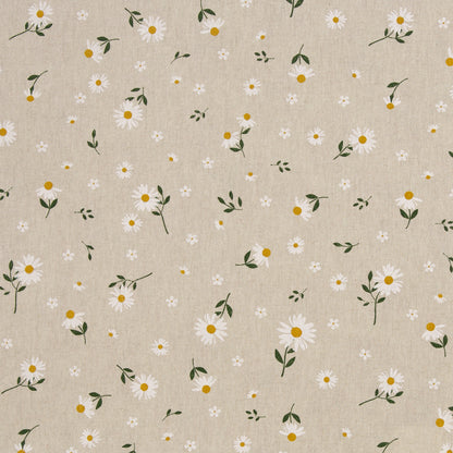 Tissu canvas marguerites 200 g/m²