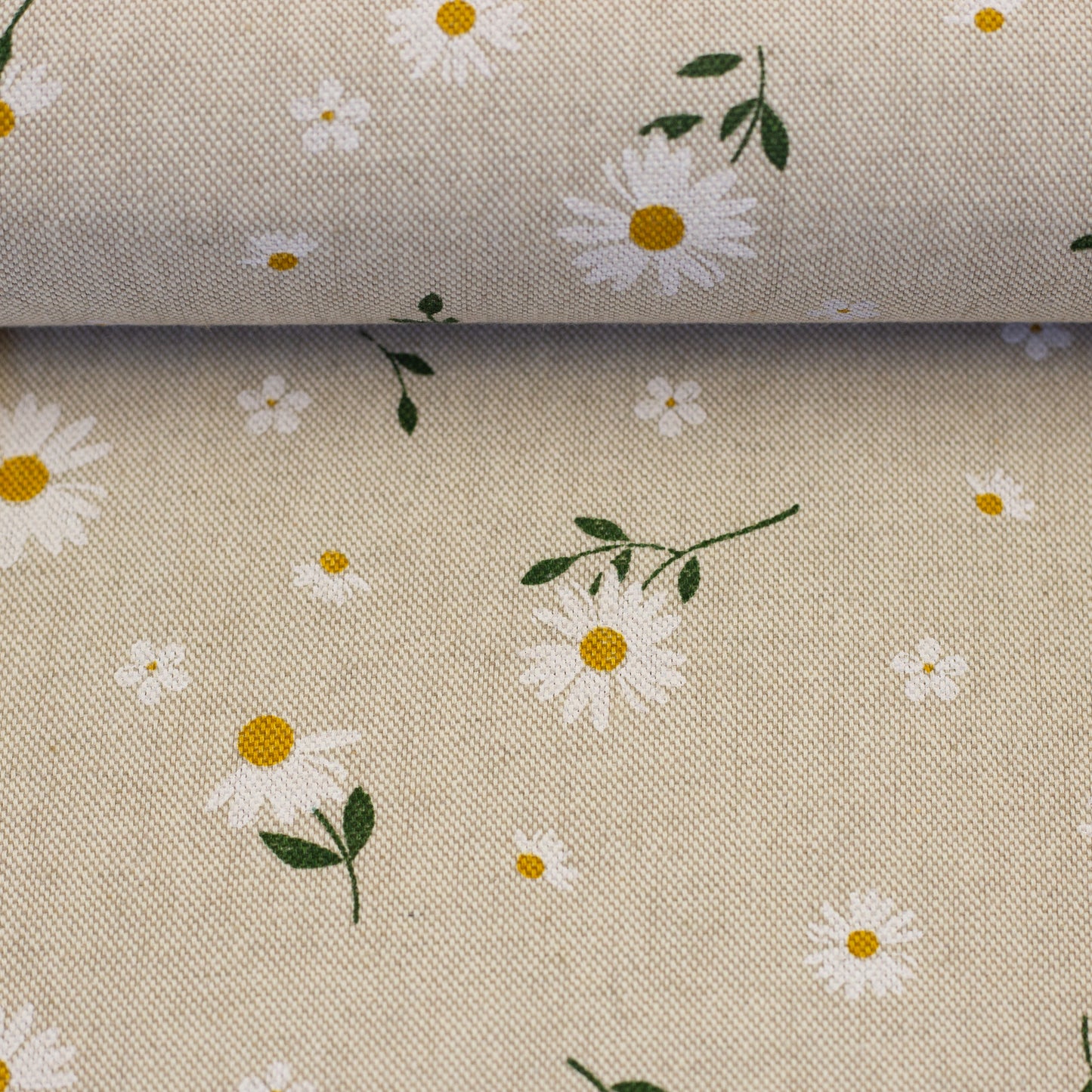 Tissu canvas marguerites 200 g/m²