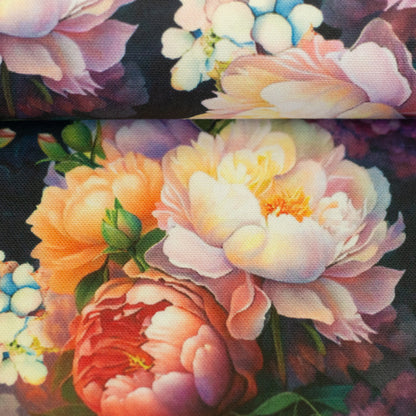 Kanvas audums-peonijas 250 g/m²
