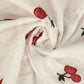 Embroidered cotton fabric - cherries 110 g/m²