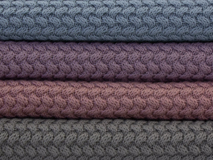 Tissu en maille 100 % coton - bleu-gris 525 g/m² – disponible chez Šarlotes audumi