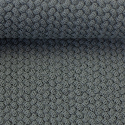 Image en maille 100 % coton - bleu-gris 525 g/m² – disponible chez Šarlotes audumi