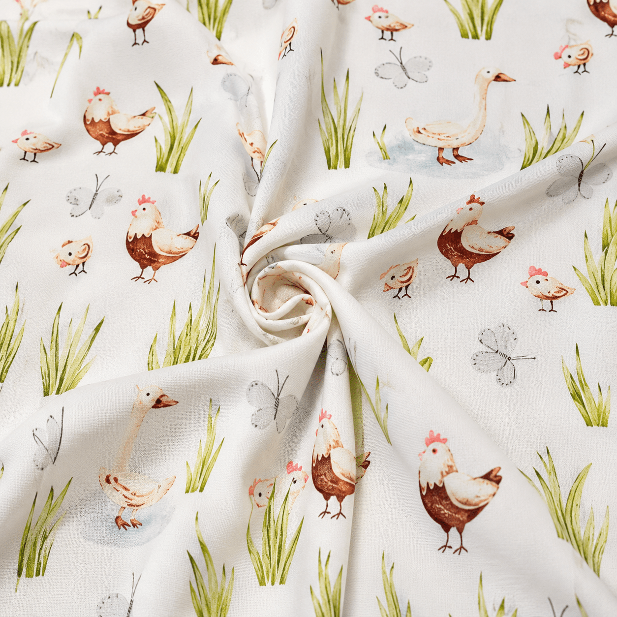 Image avec tissu 100 % coton - poussins 125 g/m² – disponible chez Šarlotes audumi