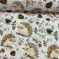 100% Kokvilnas audums - eži 125 g/m²