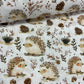 100% Kokvilnas audums - eži 125 g/m²