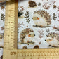 100% Kokvilnas audums - eži 125 g/m²
