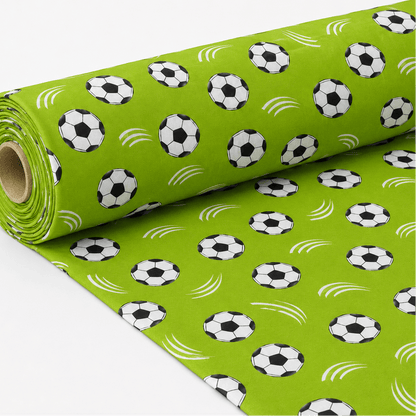 Tissu football 100 % coton, 125 g/m² – disponible chez Šarlotes audumi