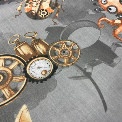 100% Cotton fabric - scientist cats 125 g/m²