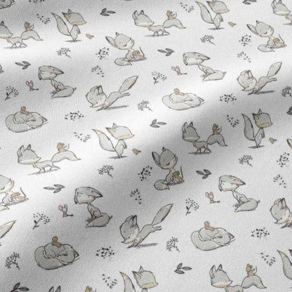 Image with 100% cotton fabric - fox cub 125 g/m² – available at Charlotte's Fabrics