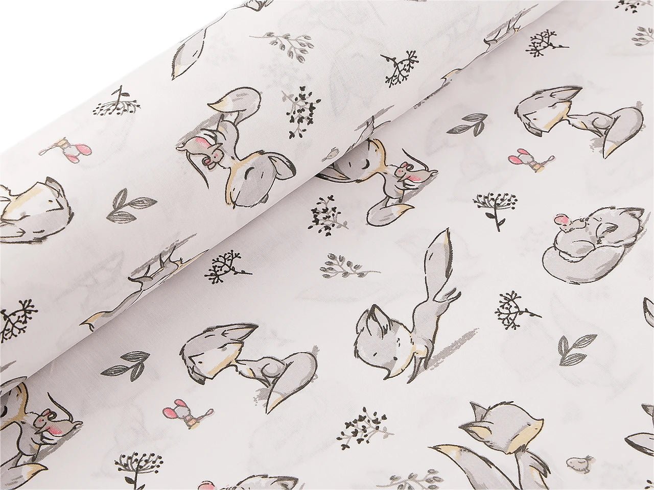 Attēls ar 100% Kokvilnas audums - lapsēns 125 g/m² – pieejams Šarlotes audumi