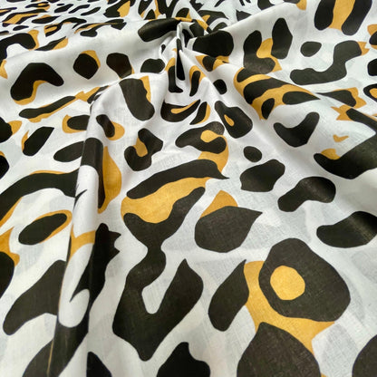 Tissu 100 % coton - motif léopard 220 cm 125 g/m²