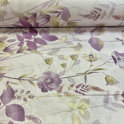 Image of 100% cotton fabric - lilac meadow 220cm 146 g/m² – available at Šarlotes audumi