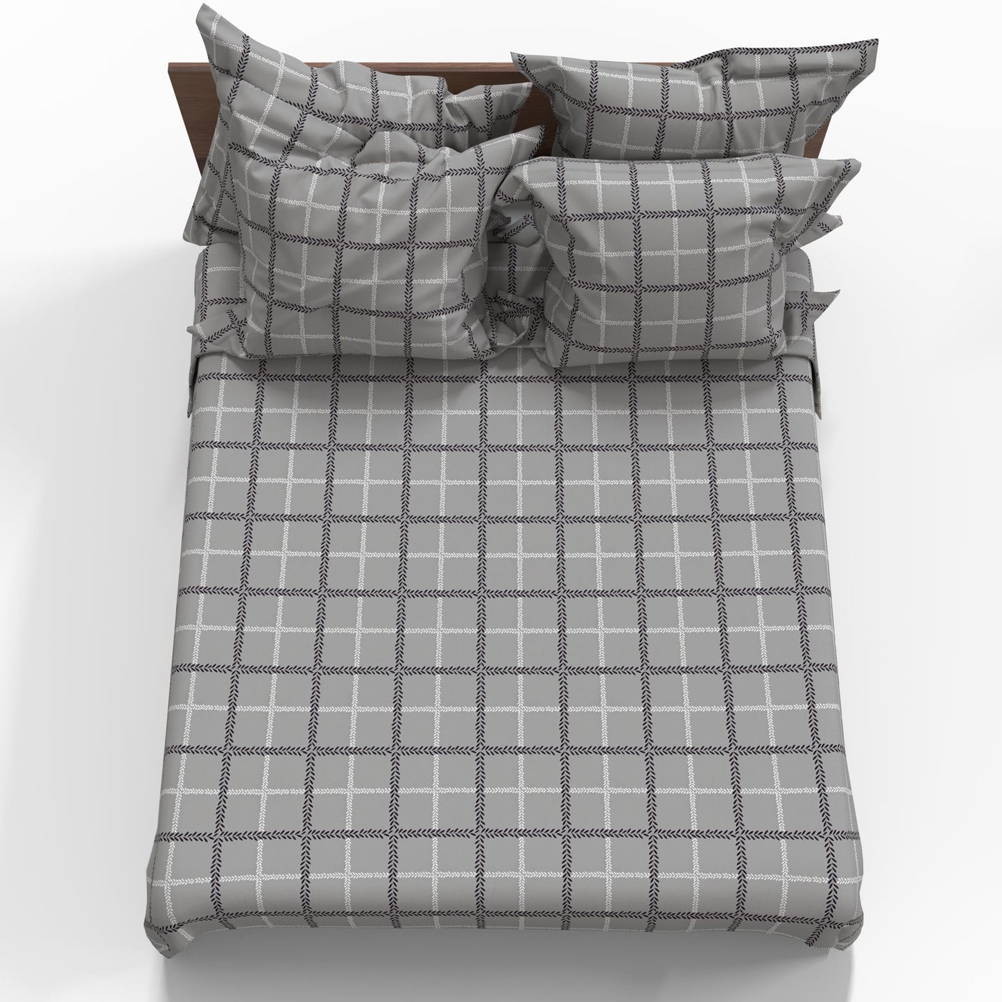 Image of 100% cotton fabric - modern checks 220cm 146 g/m² – available at Šarlotes audumi