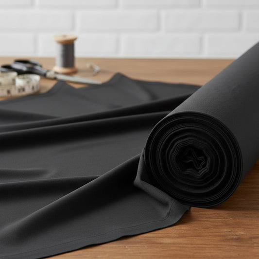 Image with 100% cotton fabric - gray-black 220cm 146 g/m² – available at Charlotte's Fabrics