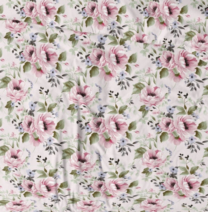 Tissu 100 % coton à motif pivoines, 125 g/m² – disponible chez Tissus de Charlotte