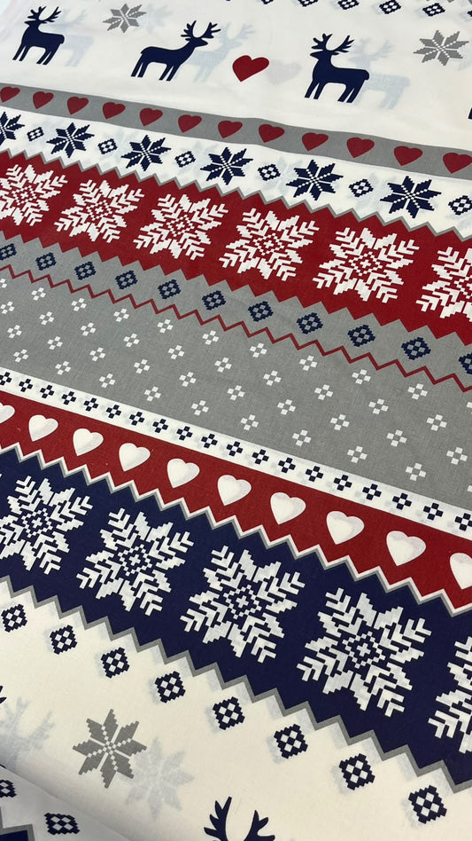 Image of 100% cotton fabric, Scandinavian-style pattern – available online at Charlotte's Fabrics