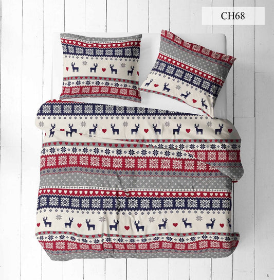 Image of 100% cotton fabric with a Scandinavian-style pattern – available online at Šarlotes audumi