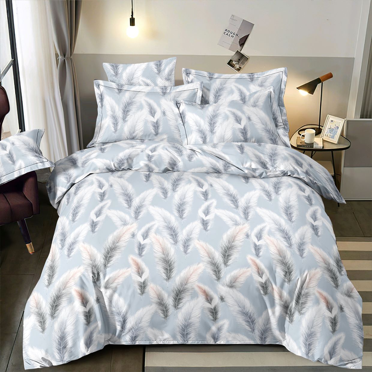 Image with 100% cotton fabric - grasses 220cm 146 g/m² – available at Šarlotes audumi