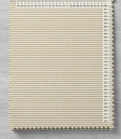 Image of 100% cotton fabric - sand-colored stripes 125 g/m² – available at Šarlotes audumi