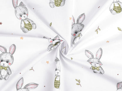100% Cotton fabric - long-eared bunnies 125 g/m²
