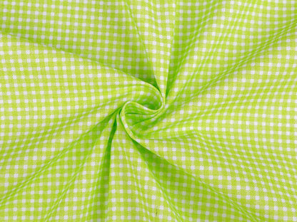 100% Baumwollstoff - grün kariert 125 g/m