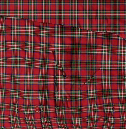 Image of 100% cotton fabric - Christmas red plaid - available online at Charlotte's Fabrics
