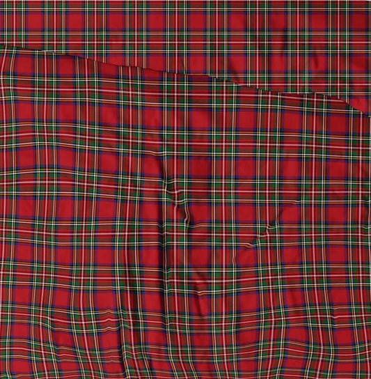 Image of 100% cotton fabric - Christmas red plaid - available online at Charlotte's Fabrics