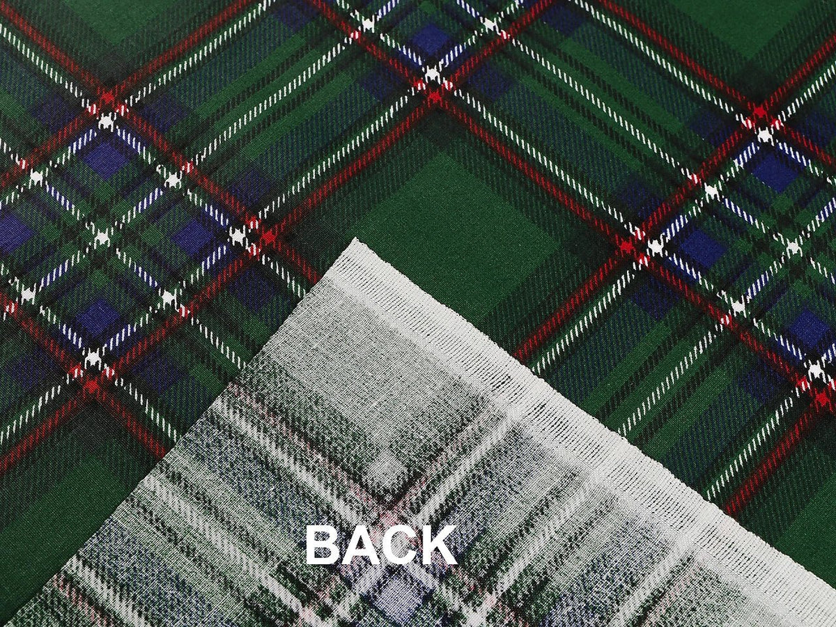 Image of 100% cotton fabric - green Christmas plaid, available online at Šarlotes audumi