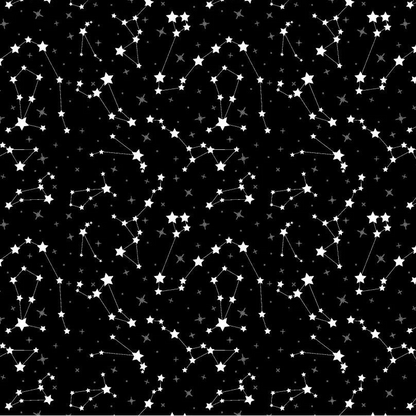 Image avec tissu 100 % coton - constellation 125 g/m² – disponible chez Šarlotes audumi