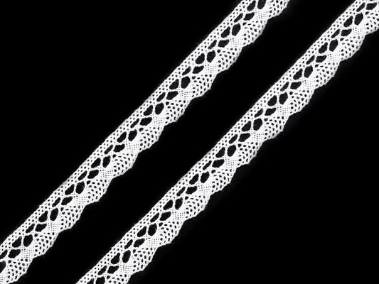 Image of 100% cotton lace, 1 cm - white - available at Šarlotes audumi