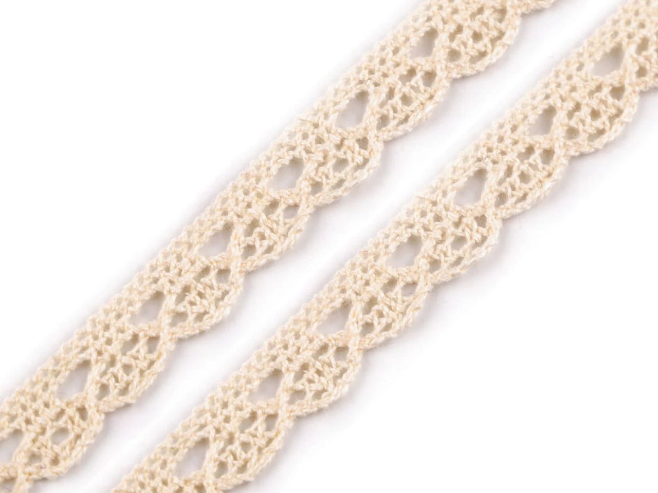 Image with 100% cotton lace 1.4 cm - natural – available at Šarlotes audumi