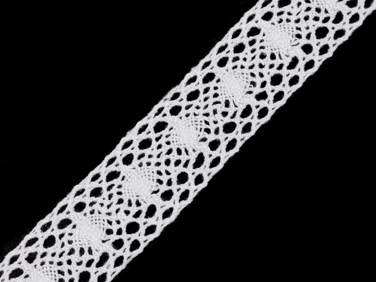 Image of 100% cotton lace, 3 cm - white – available at Šarlotes audumi