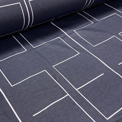 100% Cotton satin - geometric pattern 220 cm 125 g/m²